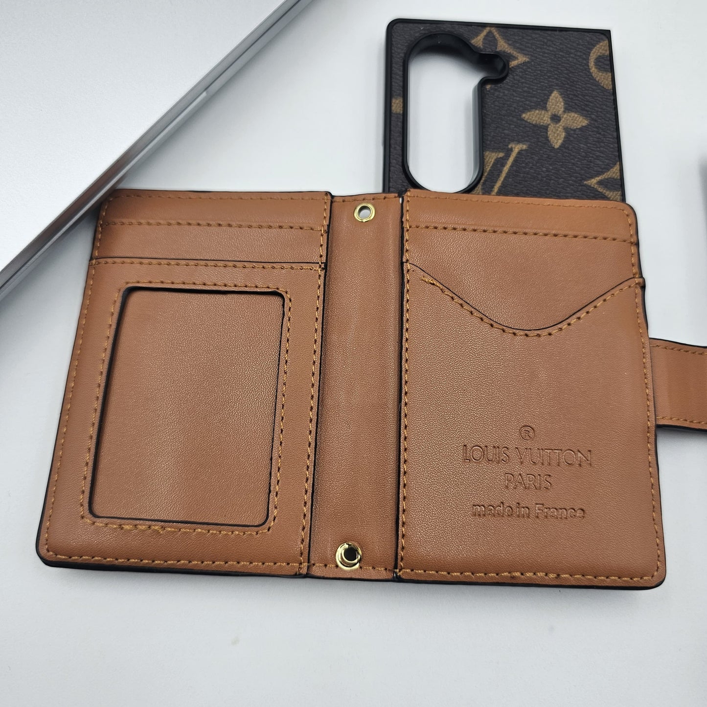 Luxury Leather Crossbody Case for Z Fold