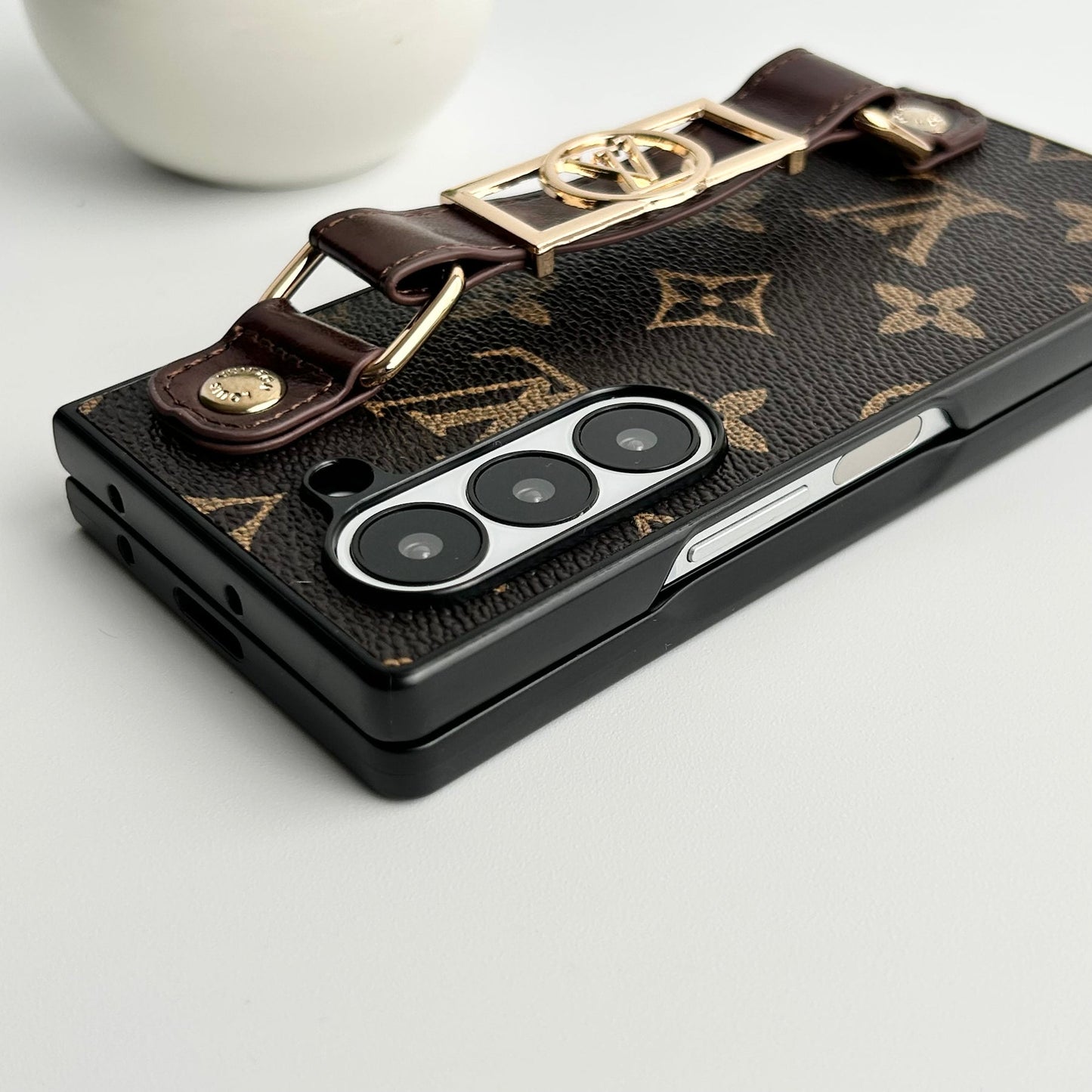 Luxury Strap Leather Case for Z Fold