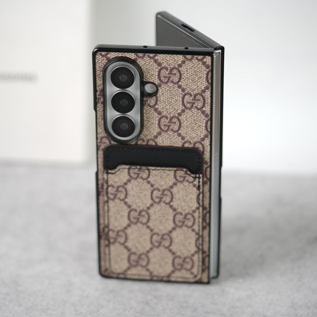 Luxury Leather Card Holder Case for Z Fold