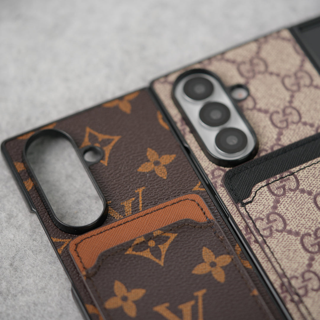 Luxury Leather Card Holder Case for Z Fold