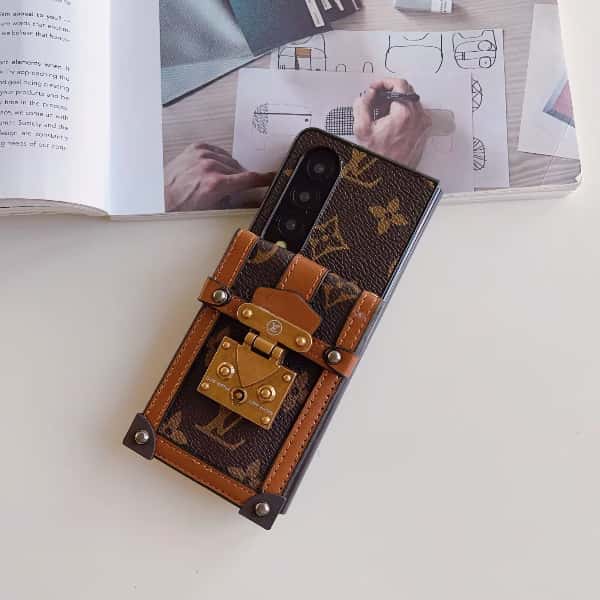 Brown Luxury Fold Wallet Case