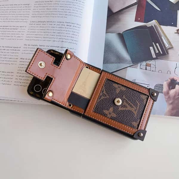 Brown Luxury Fold Wallet Case