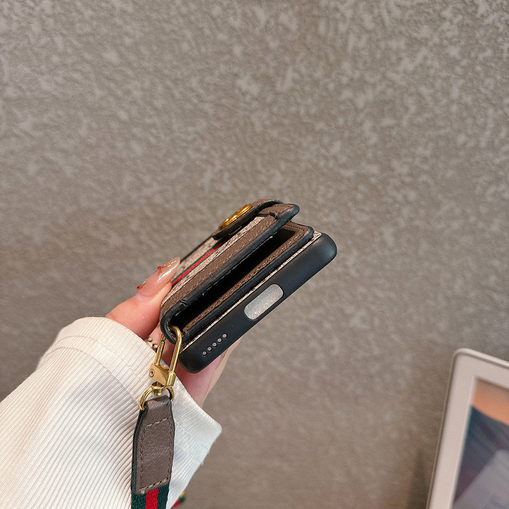 Beige Luxury Fold Wallet Case