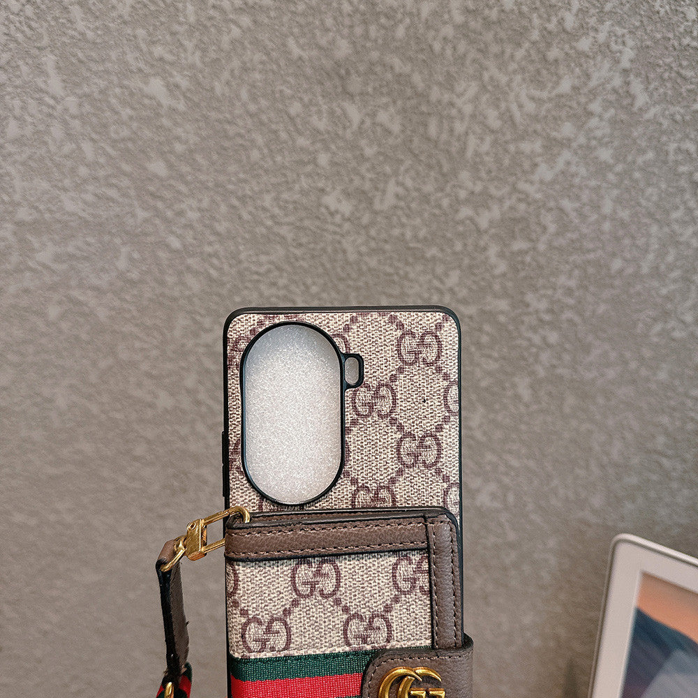 Beige Luxury Fold Wallet Case