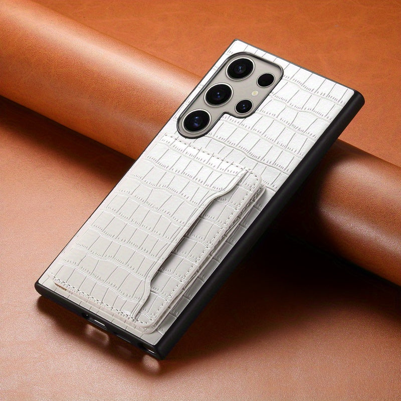CrocElite Pro – Crocodile Texture Card Holder Case for Galaxy S Ultra Series