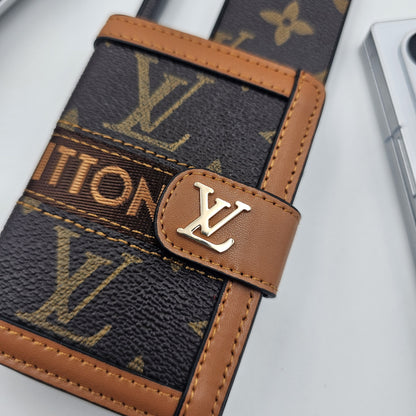 Luxury Leather Crossbody Case for Z Fold