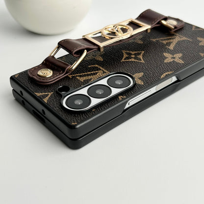 Luxury Strap Leather Case for Z Fold