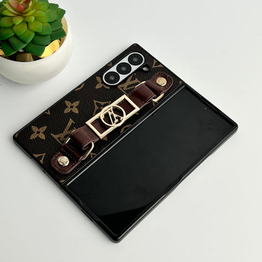 Luxury Strap Leather Case for Z Fold
