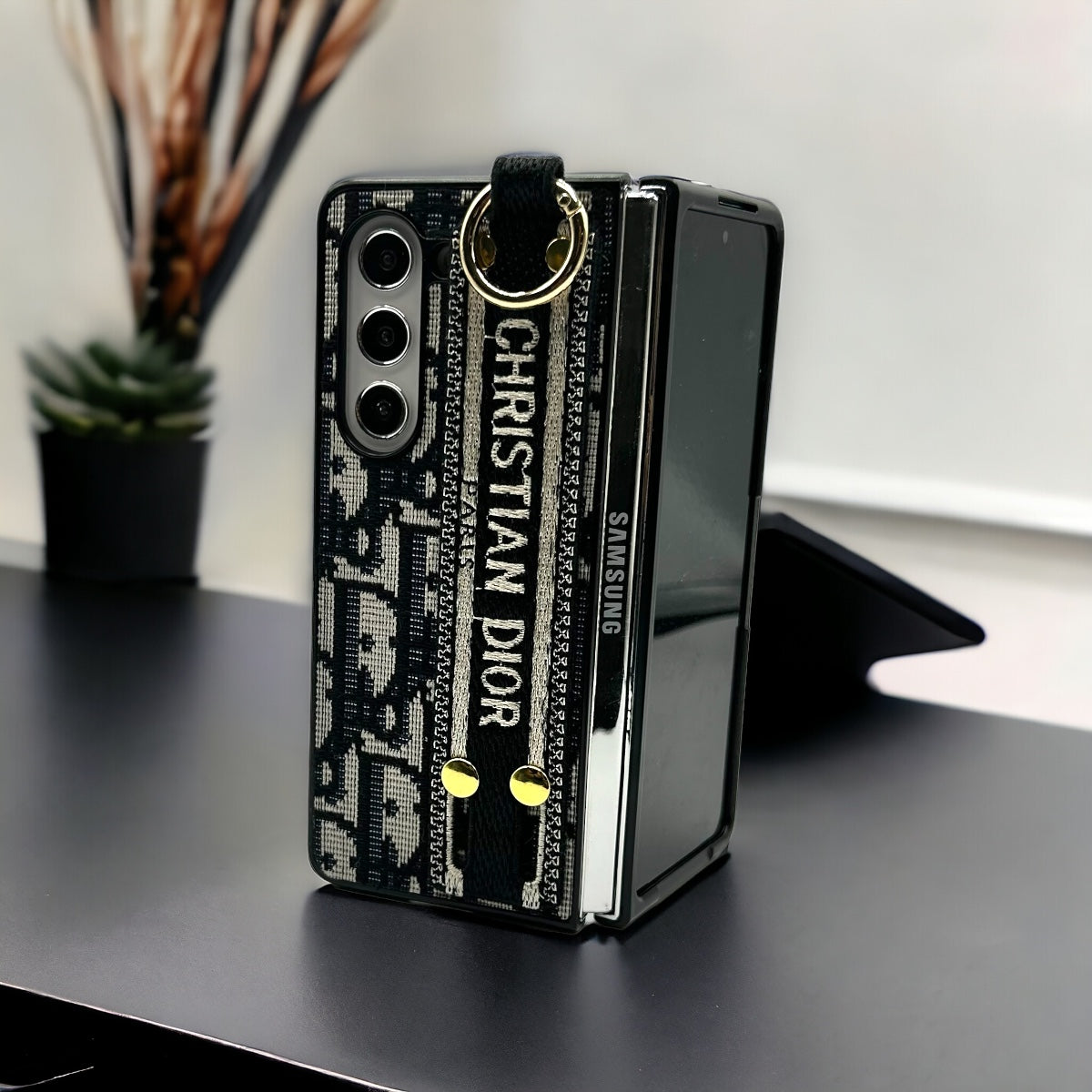 Luxury Strap Fabric Case for Z Fold