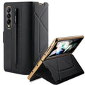 Leather Flip Stand S Pen Holder Slot Case For Samsung Galaxy Z Fold 4 - casetiphone