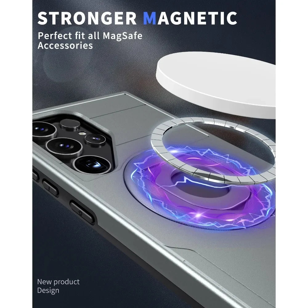Shockproof Magnetic S24 Ultra Case with Kickstand - Odin case