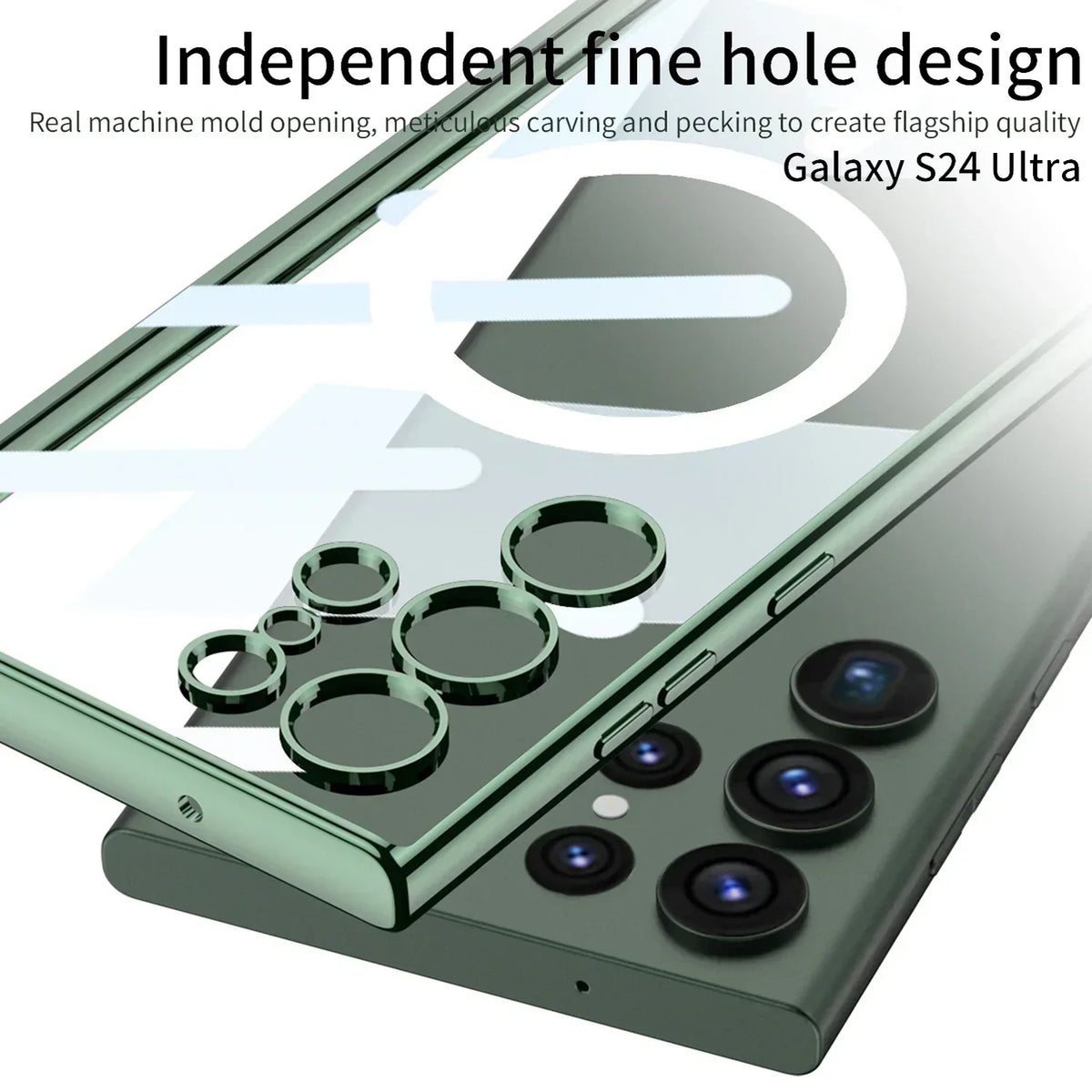 Samsung Galaxy S24 Transparent Magnetic Wireless Charging Case - Odin case