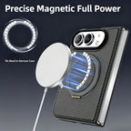 ToviaFold™ Carbon Fiber Magnetic Ring Stand Case