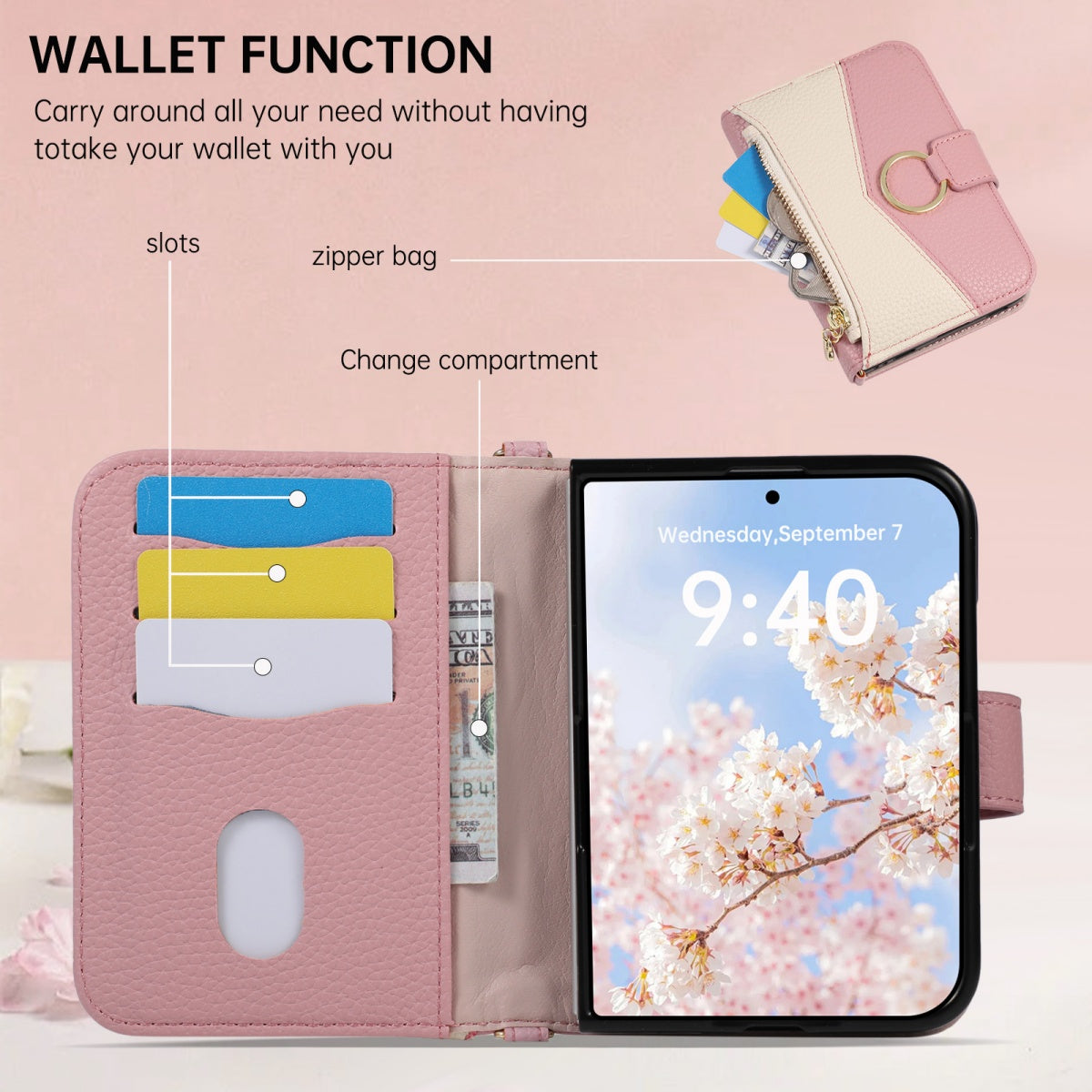 ToviaCarry™ Crossbody Wallet Case with Card Holder