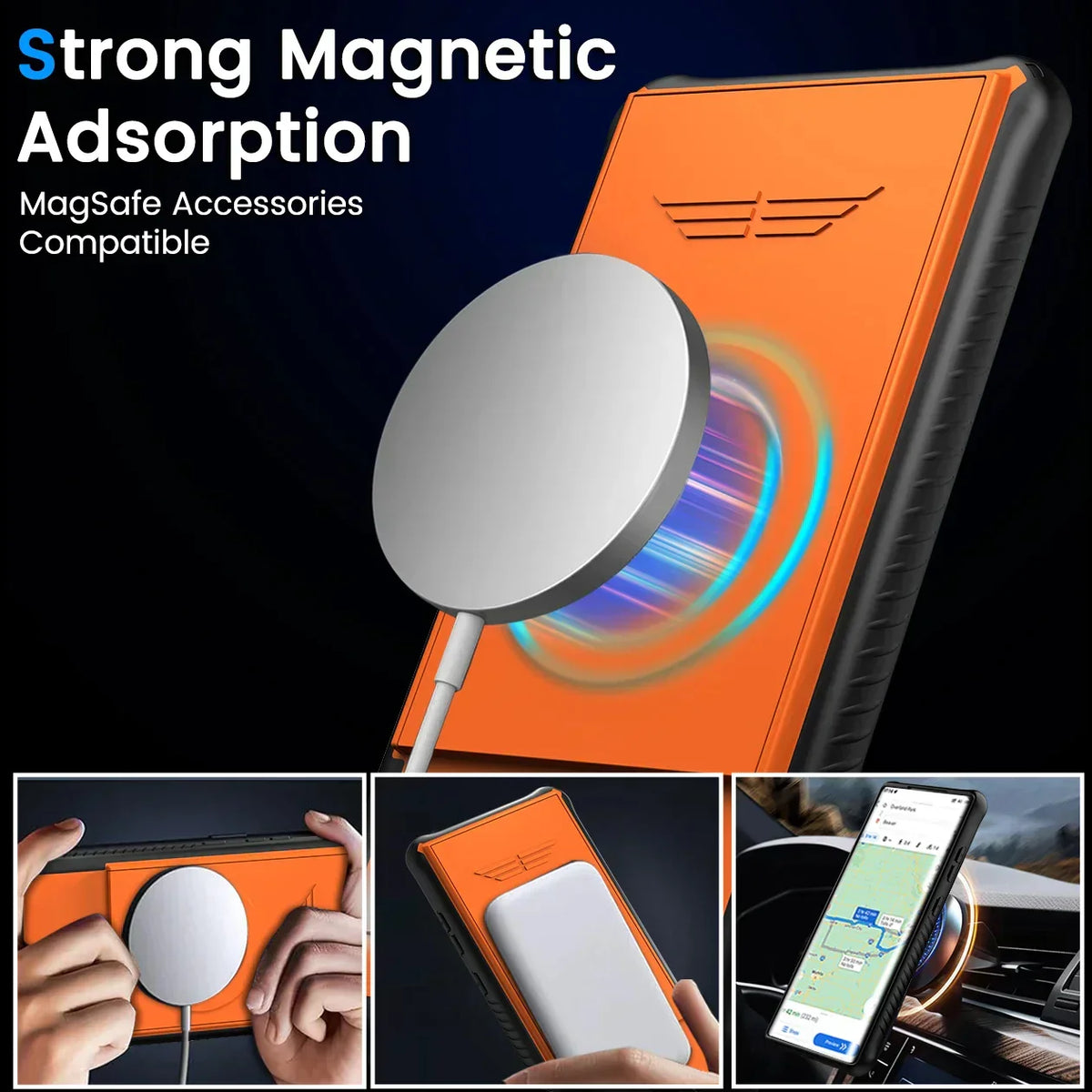 Shockproof Wireless Charging S24 Ultra Case with Camera Protection - Odin case