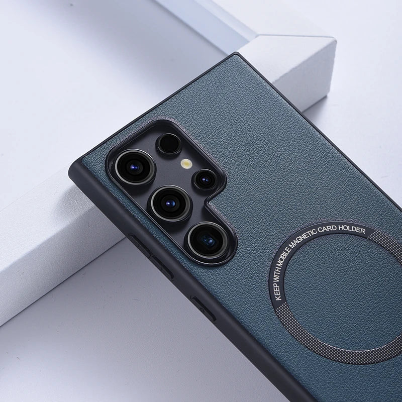 S24 Ultra Magnetic Leather Case - Odin case