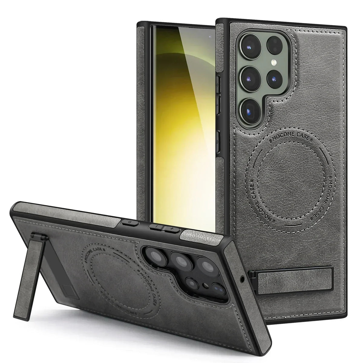 Samsung Galaxy S24 Case Leather Magnetic with Kickstand - Odin case