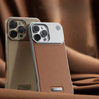 Leather Aromatherapy Magnetic Charging Ring Phone Case for iPhone