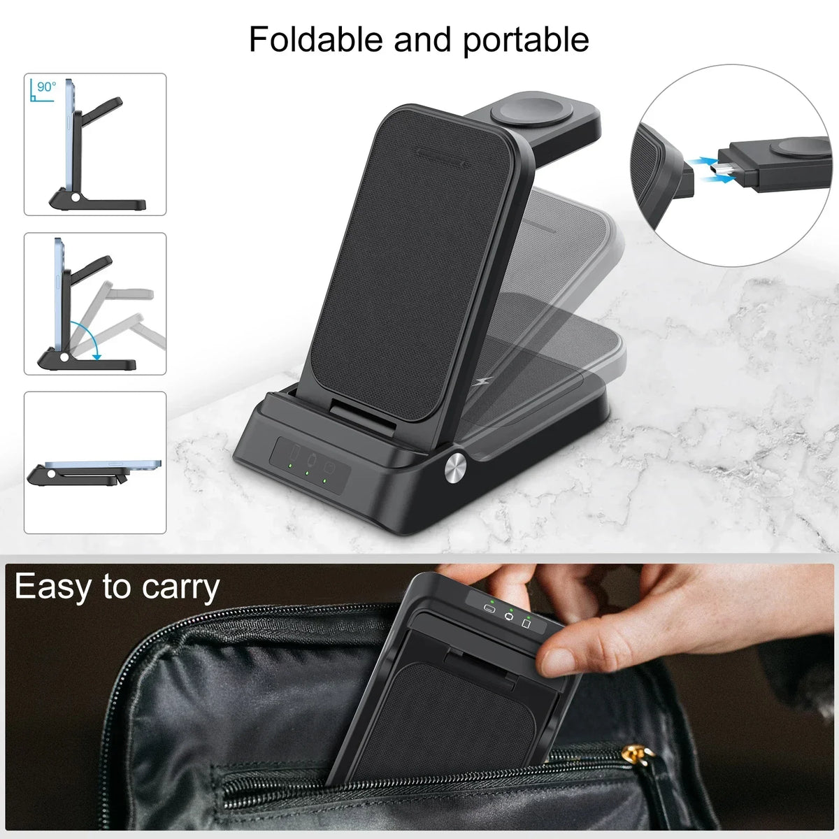 3 in 1 Fast Wireless Charging Station For Samsung Devices