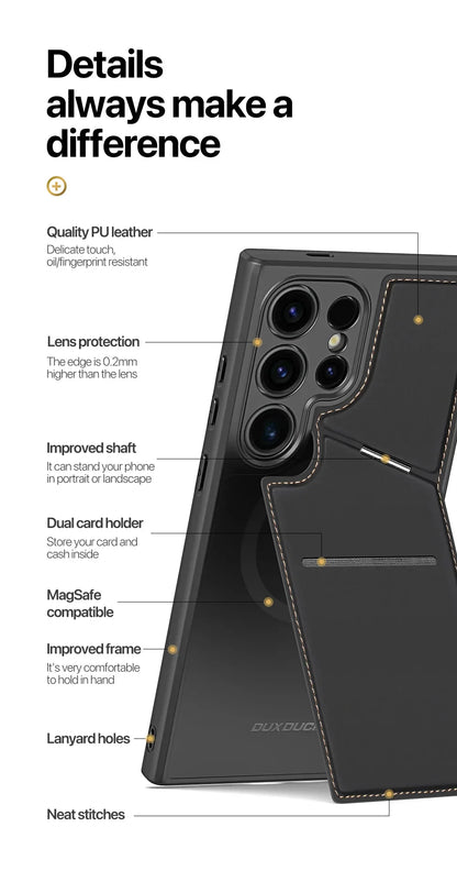 Magnetic 3-in-1 Wallet Case for Samsung S24 Series