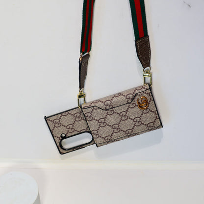 Luxury Crossbody Wallet Case with Strap