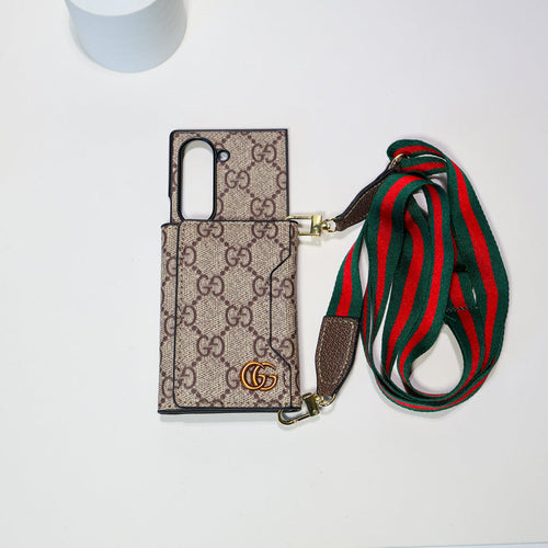 Luxury Crossbody Wallet Case with Strap