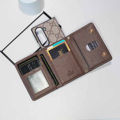Luxury Crossbody Wallet Case with Strap