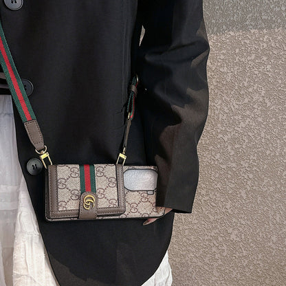 Beige Luxury Fold Wallet Case