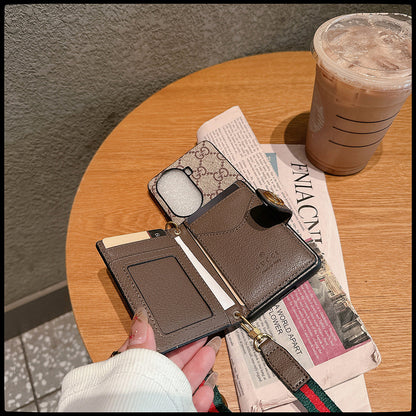 Beige Luxury Fold Wallet Case