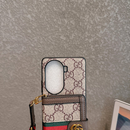 Beige Luxury Fold Wallet Case